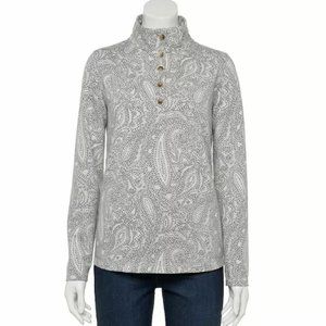 Women's Croft & Barrow Mockneck Fleece Sweatshirt, XL